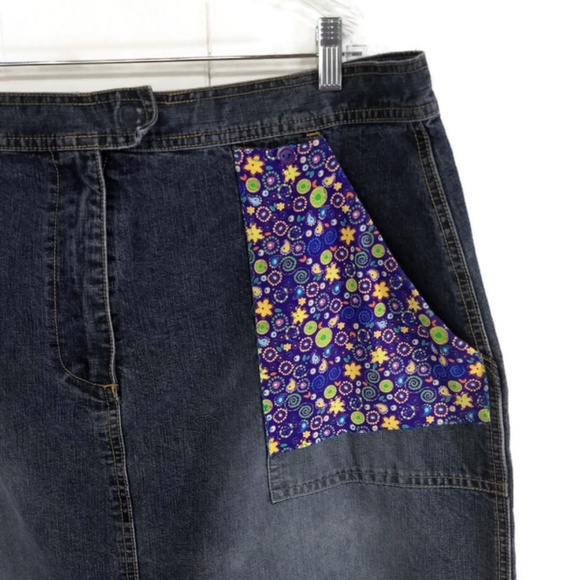 Ashley Stewart Womens Plus Size 20 Denim Maxi Long - Picture 2 of 5